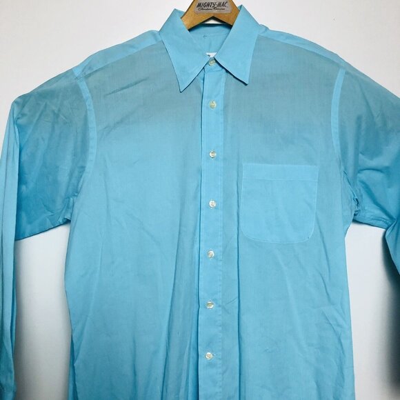 Fabio Inghirami Mens Lt Blue L/S Ctn Btn Down w/ Pocket Size 15 3/4X40 - Picture 3 of 5